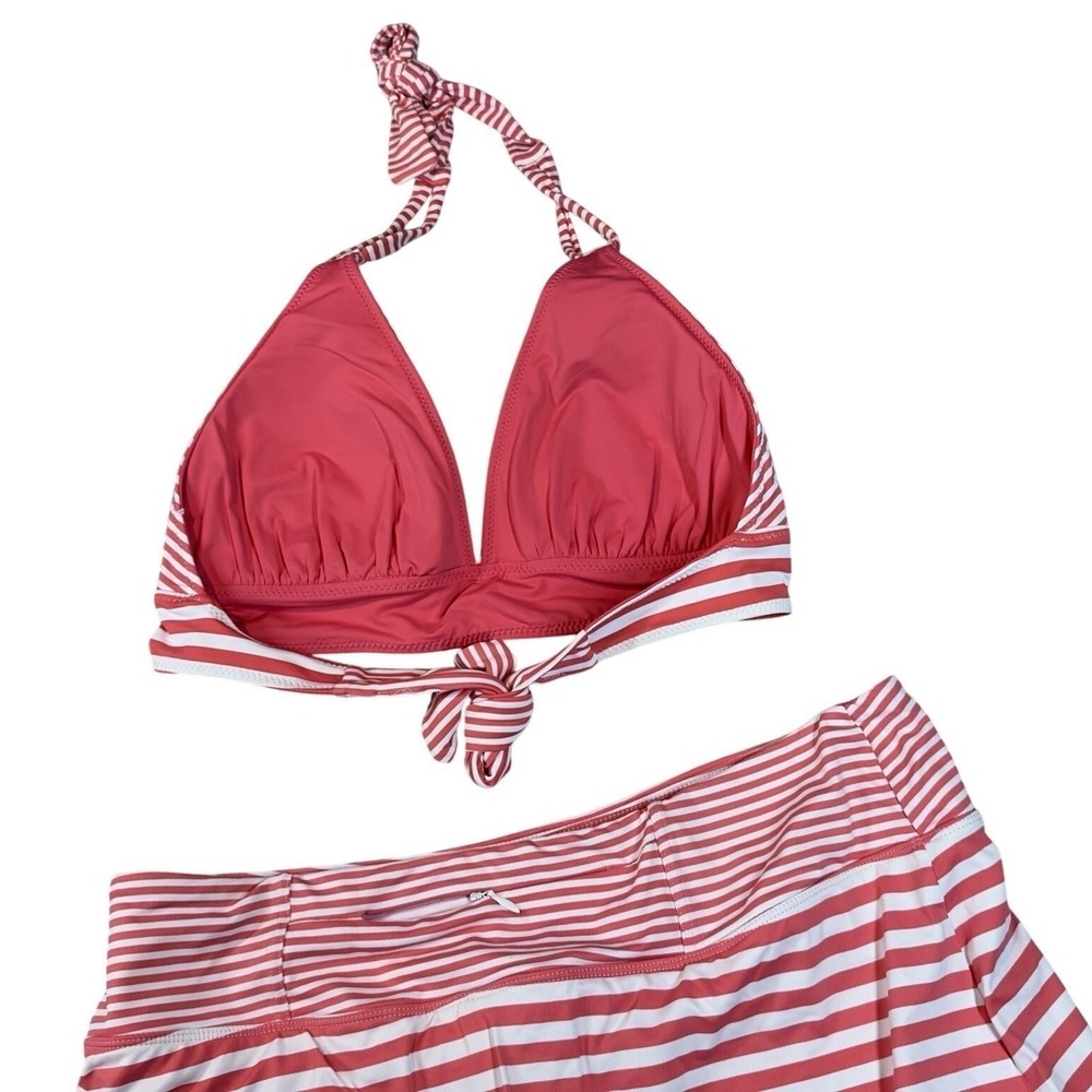 Tommy Bahama Women's XL Breaker Bay Swim Skort Bikini Halter Reversible Swimsuit - Picture 4 of 16
